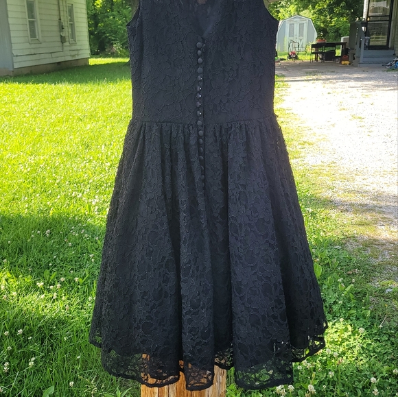 Mori Lee Black Lace Dress - Picture 3 of 5